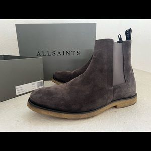 All saints Charcole grey suede Chelsea boots